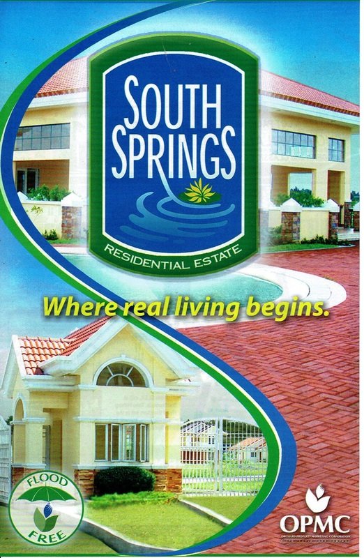 South Springs Residential Estate brochure showing its houses and entrance